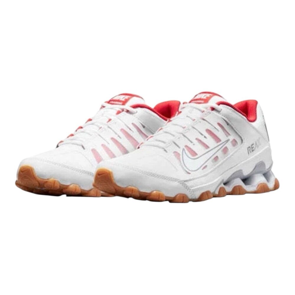 Nike Running Shoes REAX 8 TR MESH, White w/ Red, Men's Size 9.5, NEW